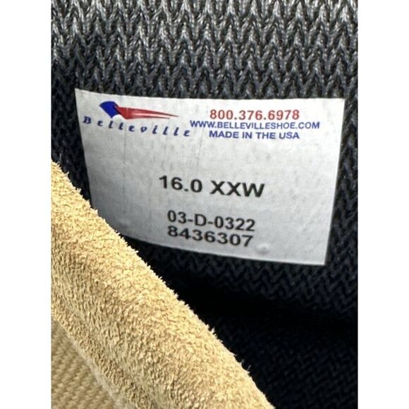 New Belleville Mns 03-D-0322 Goretex Desert Tan Lace Military Combat Boots 16XXW main image 8